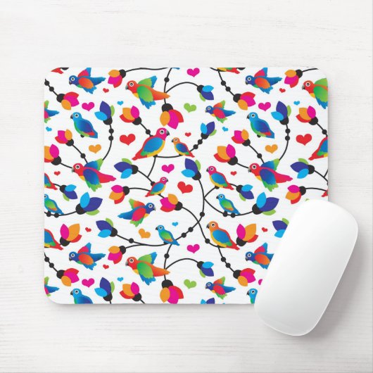 niedlicher bunter Papageienvogel Mousepad (Mit Mouse)