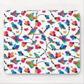 niedlicher bunter Papageienvogel Mousepad (Vorne)