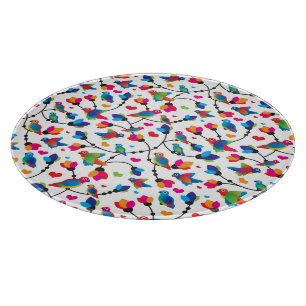 niedlicher bunter Papageienvogel Schneidebrett