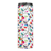 niedlicher bunter Papageienvogel Thermosbecher (Rückseite)