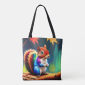Niedlicher Bunter Sitzender Eichhörnchen-75463 Tasche (Rückseite)