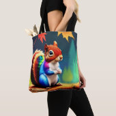 Niedlicher Bunter Sitzender Eichhörnchen-75463 Tasche (Von Nahem)
