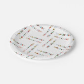 Niedlicher bunter Spaß-ökologische Ferienzeit Pappteller (Schrägansicht)