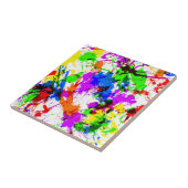 Niedlicher bunter Spritzerfarbenentwurf Fliese (Seite)