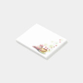 Niedlicher bunter Tee-Setherz-Entwurfsnotizblock Post-it Klebezettel (angewinkelt)