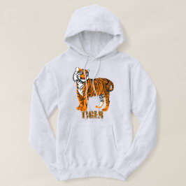 Niedlicher bunter Tigertext Hoodie