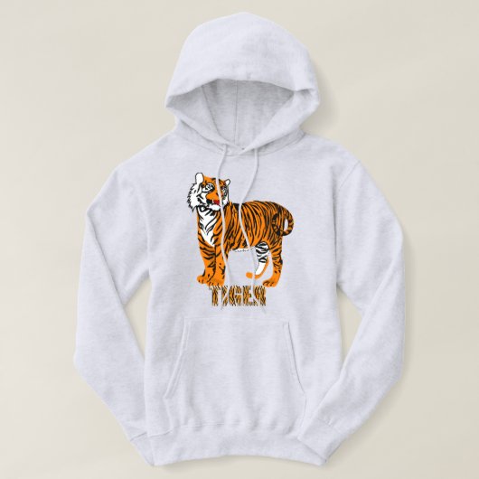 Niedlicher bunter Tigertext Hoodie (Design vorne)