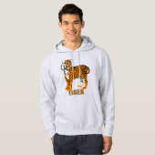 Niedlicher bunter Tigertext Hoodie (Vorne ganz)