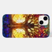 Niedlicher Buntglasbaum Case-Mate iPhone Hülle (Rückseite (Horizontal))