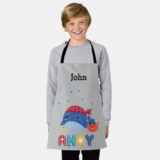 Niedlicher Buntwal Schürze (Getragen)