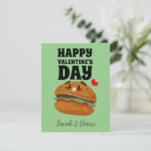 niedlicher Burger, Happy Valentins Tag personalisi (Stehend Vorderseite)