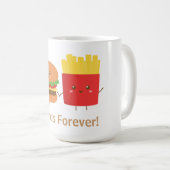 Niedlicher Burger und Fischrogen, Freunde für Kaffeetasse (VorderseiteRechts)