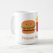 Niedlicher Burger und Fischrogen, Freunde für Kaffeetasse (Vorderseite Links)