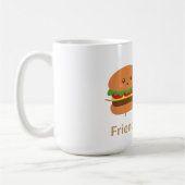 Niedlicher Burger und Fischrogen, Freunde für Kaffeetasse (Links)