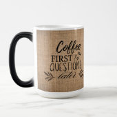 Niedlicher Burlap-Kaffee Verwandlungstasse (Links)