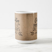 Niedlicher Burlap-Kaffee Verwandlungstasse (Zentrum)
