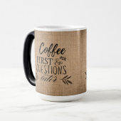 Niedlicher Burlap-Kaffee Verwandlungstasse (Vorderseite Links)
