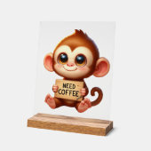 Niedlicher Bürobedarf für Kaffeekaffee Acrylschild (Winkel)