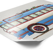 Niedlicher Bus-Tour Fotodruck (Ecke)