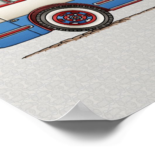 Niedlicher Bus-Tour Poster (Ecke)