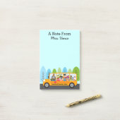 Niedlicher Busfahrer Post-it Klebezettel (Auf Schreibtisch)