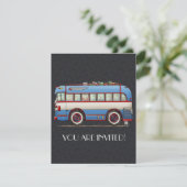 Niedlicher Busverkehr Einladung (Stehend Vorderseite)