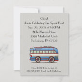 Niedlicher Busverkehr Einladung (Rückseite)