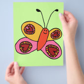 Niedlicher Butterfly-Cartoon Flyer (Hand)