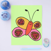 Niedlicher Butterfly-Cartoon Flyer (Einzeln)