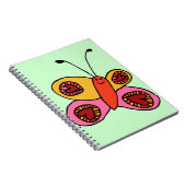 Niedlicher Butterfly-Cartoon Notizblock (Rechte Seite)