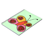 Niedlicher Butterfly-Cartoon Notizblock (Linke Seite)