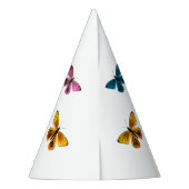 Niedlicher Butterfly-Mädchenname Geburtstag Partyhütchen (Rückseite)