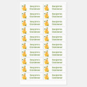 Niedlicher Butternut Kürbis Gourmet-Cartoon person Etiketten (Blatt)