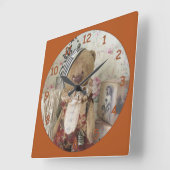 Niedlicher Button-Down-Bär Quadratische Wanduhr (Winkel)