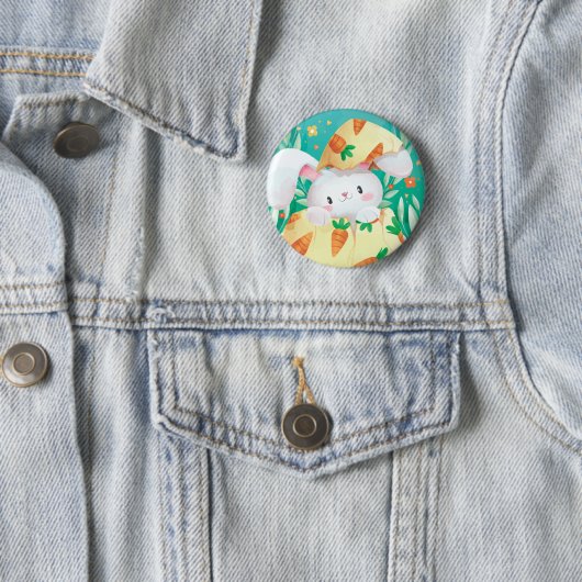 Niedlicher Button-Knopf Osterhasewatercolor-| Button (Beispiel)