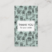 Niedlicher Cacti & Succulents QR Code Order Vielen Visitenkarte (Vorderseite)