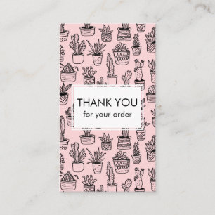 Niedlicher Cacti & Succulents QR Code Order Vielen Visitenkarte