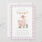 Niedlicher Cactus Boho Llama jeden Geburtstag einl Dankeskarte (Vorderseite)