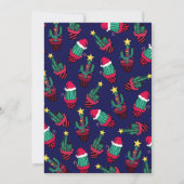 Niedlicher Cactus Christmas Tree Lights Holiday Einladung (Rückseite)