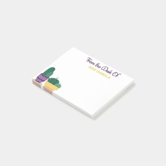 Niedlicher Cactus Post IT Notes für Lehrer Post-it Klebezettel (angewinkelt)