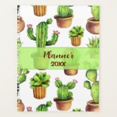 Niedlicher Cactus Watercolor Planer (Vorderseite)