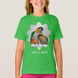 Niedlicher Caique-Papagei Aquarellkunst personalis T-Shirt