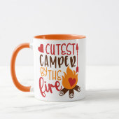 Niedlicher Camper am Campfire Funny Camping Tasse (Links)