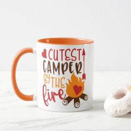 Niedlicher Camper am Campfire Funny Camping Tasse