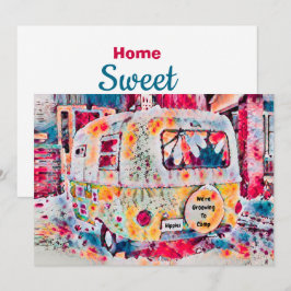 Niedlicher Camper Retro Vintage Travel Trailer Mov Ankündigung