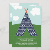 Niedlicher Campout | Boys Birthday Party Einladung (Vorne/Hinten)