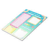 Niedlicher Candy Daily Planer Notepad Aquamarin Notizblock (angewinkelt)
