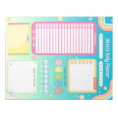 Niedlicher Candy Daily Planer Notepad Aquamarin Notizblock (Vorderseite)