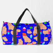 niedlicher Capybara-Blauer Duffle Bag (Rückseite)