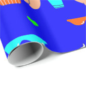niedlicher Capybara-Blauer Geschenkpapier (Rolleneckpunkt)